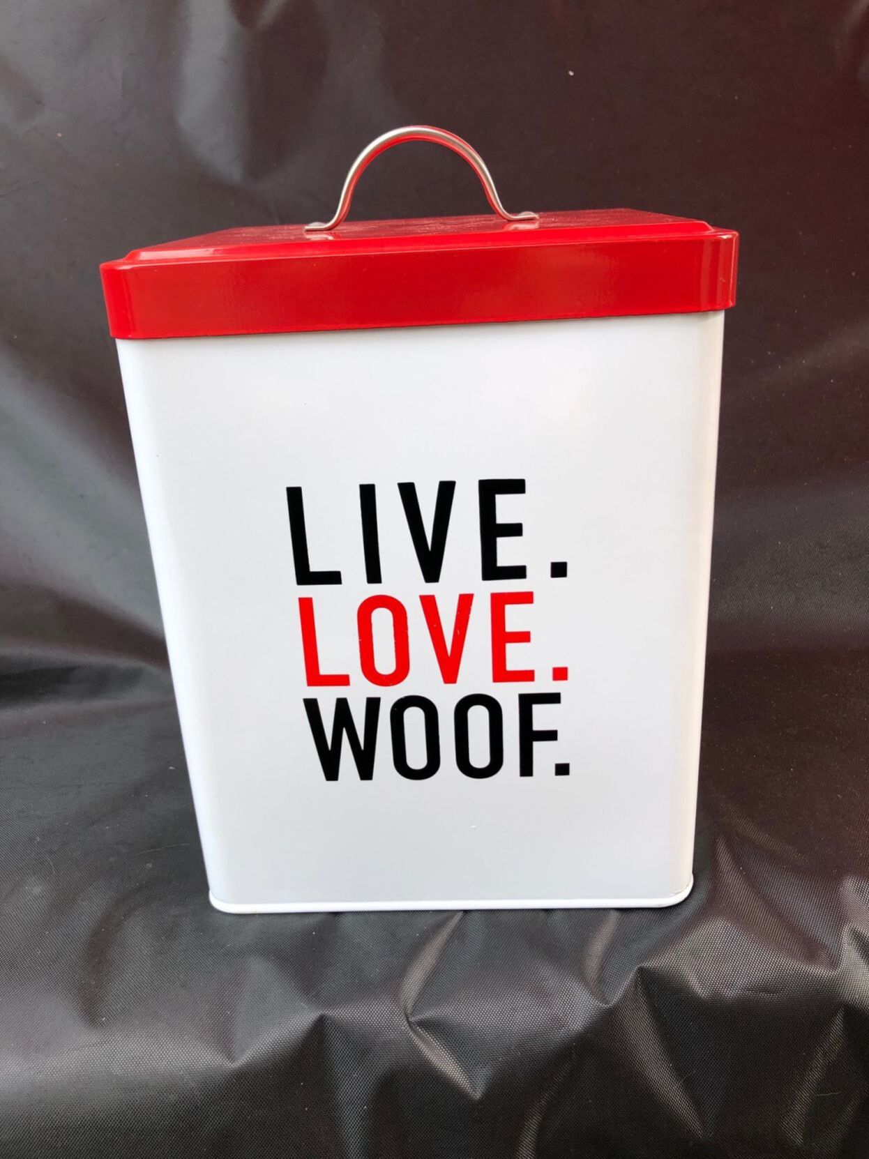 Live-love-woof canister
